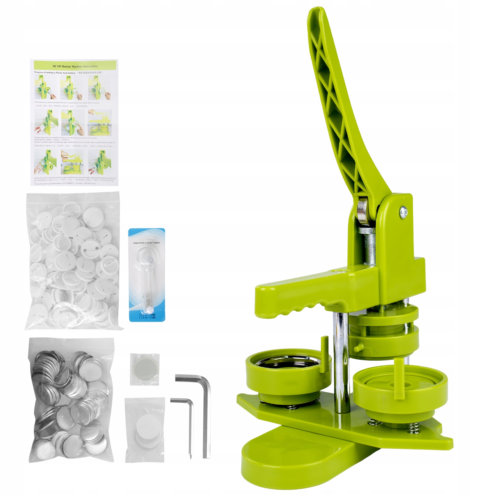 Pin Machine 32mm Badge Maker Machine z 100 sztuk części Button Maker