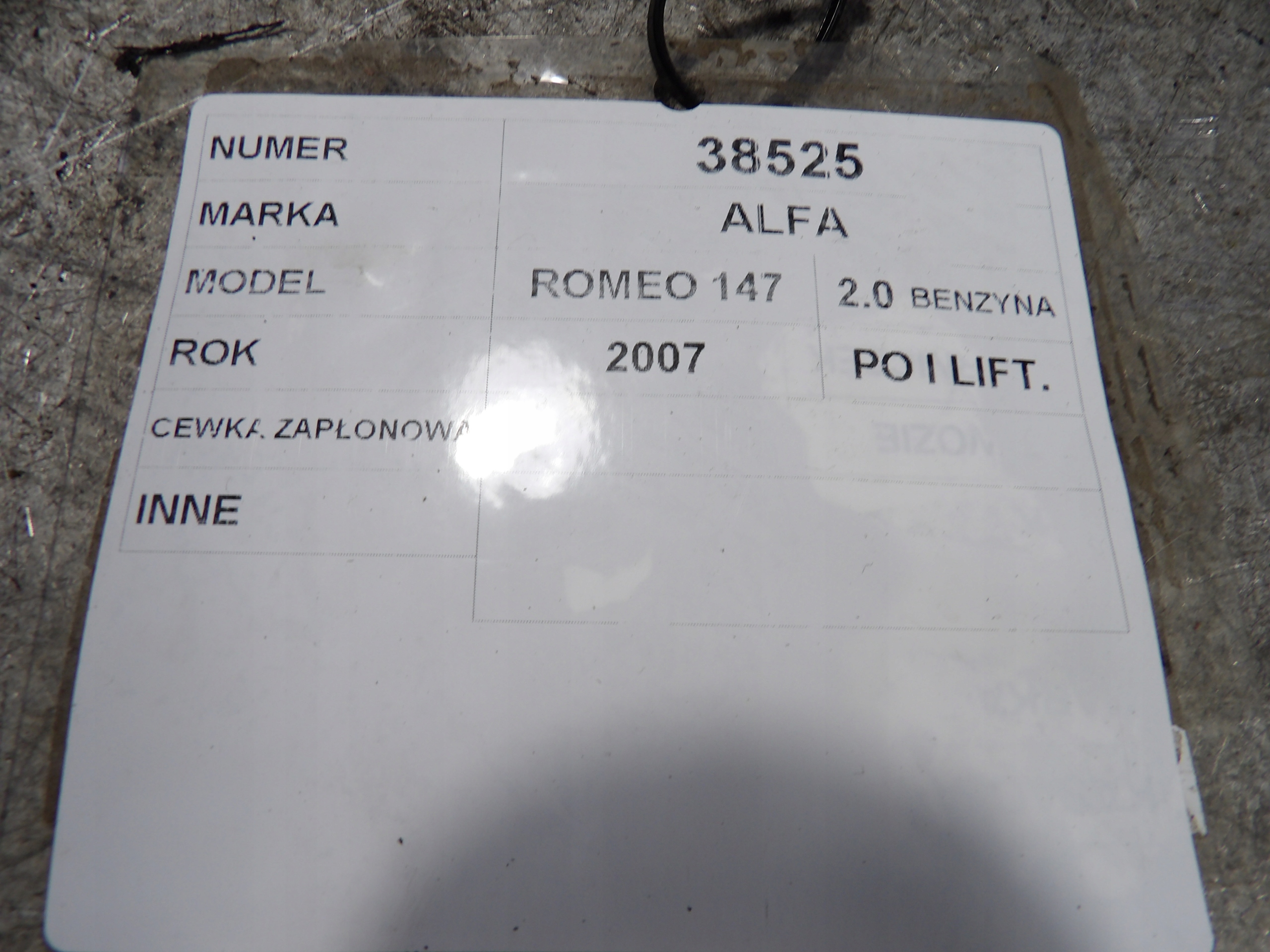 Alfa Romeo 147 coil ignition 0356100107