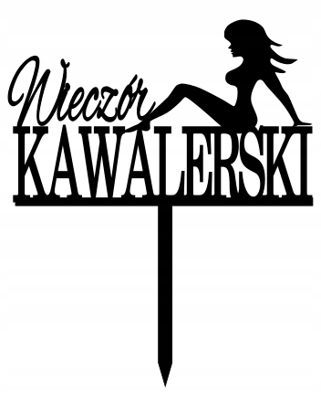 

Topper Na Tort Wieczor Kawalerski Czarny