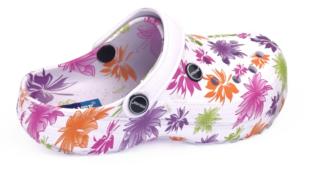 KROKSY KLAPKI DAMSKIE KWIATY OGRODOWE LACZKI Rozmiar 39