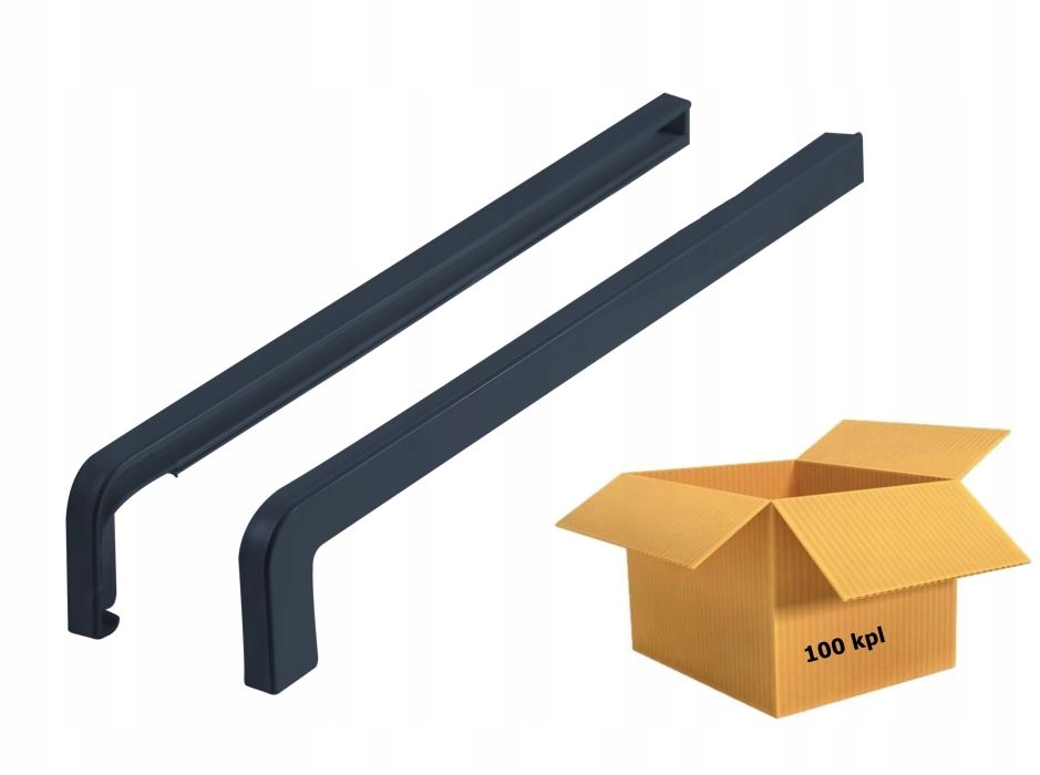 100x Zaślepki Noski Parapetów 30 cm Antracyt 7016