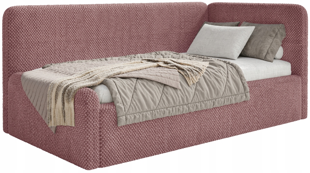 Postel pro mláděž 90x200 cm Fanklo růžová plyš pravá