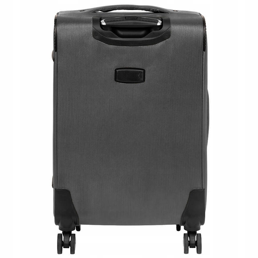 BLACK HORSE WALIZKA NA KÓŁKACH ŚREDNIA SZARA TELESKOPOWA RĄCZKA Rodzaj miękka