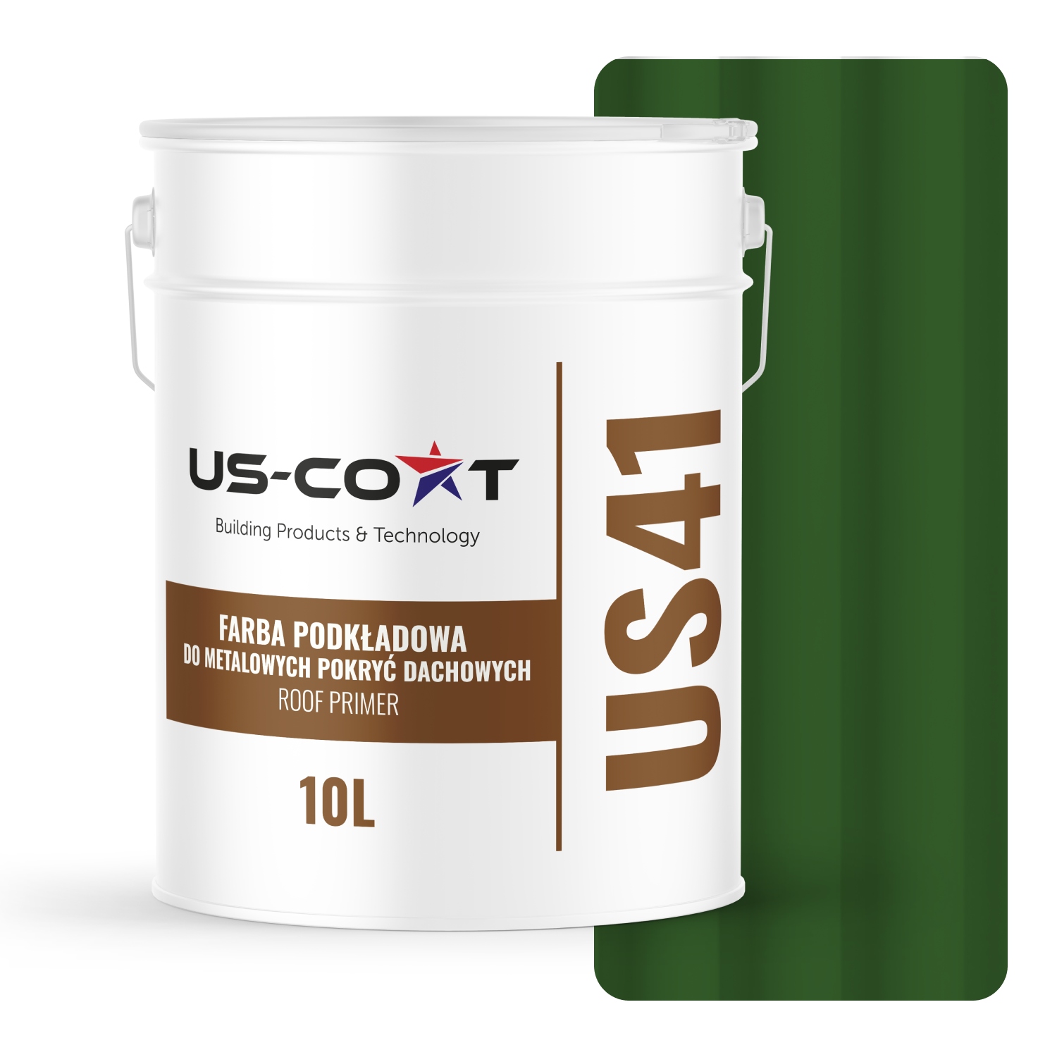 Podkladová Farba Na Strechu Kovová Oceľ Zelená Listová RAL6002 10L Matná