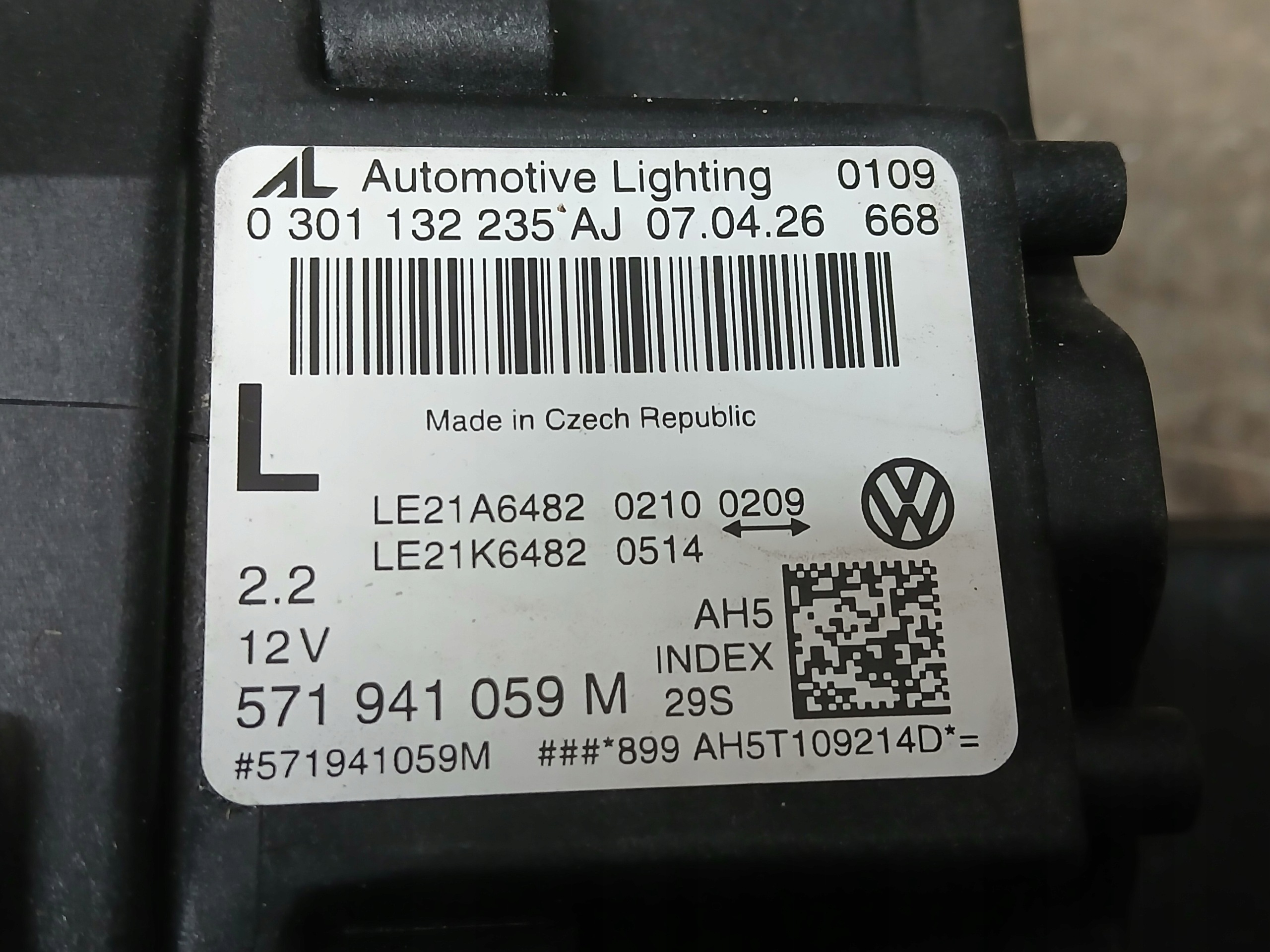 light front left VW TIGUAN III 3 571 FULL LED 571941059M