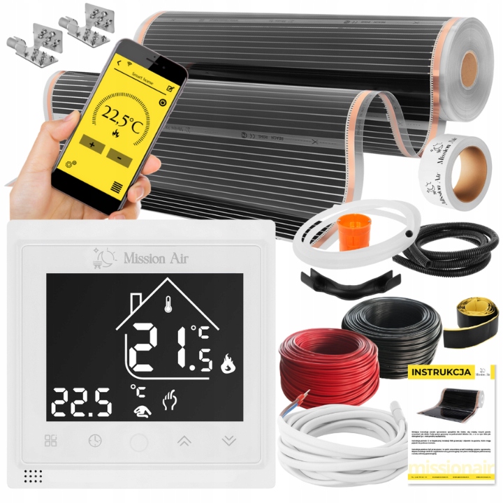 Set Fólia vyhrievacia podložka Infračervená 5 m² 160 W