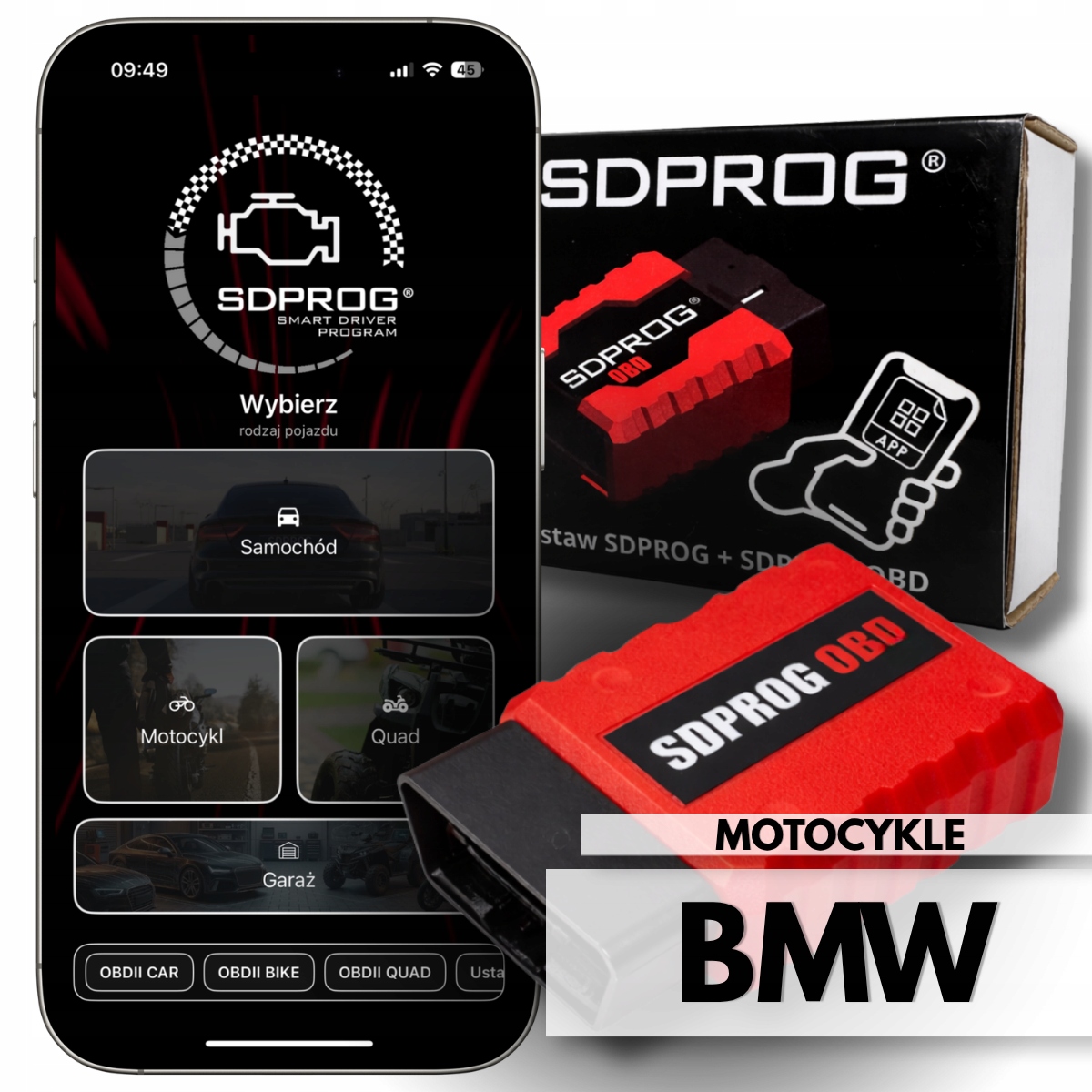 Motocykly Bmw Diagnostický tester Rozhraní Obd Sdprog Program Android iOS