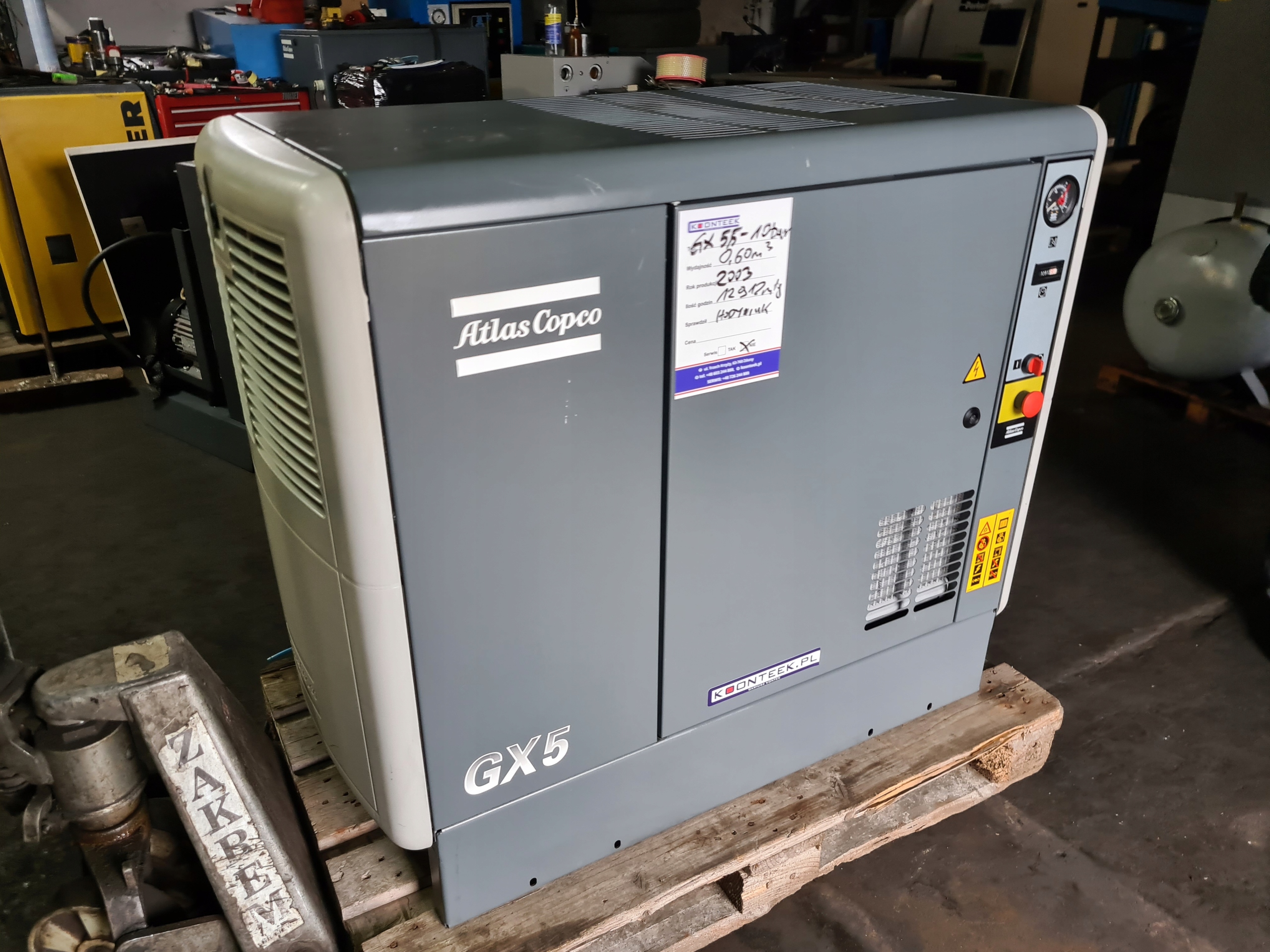 KOMPRESOR ŚRUBOWY ATLAS COPCO GX 5 Marka Atlas Copco