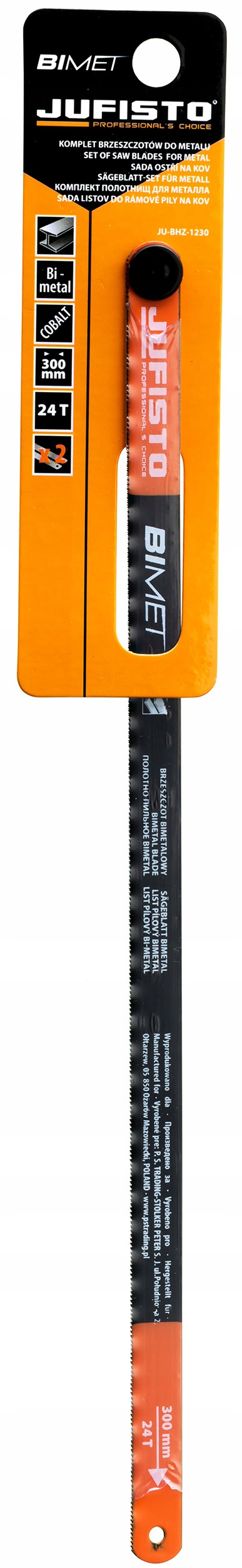 

Brzeszczoty do metalu bimetal-cobalt 300 mm 2 szt