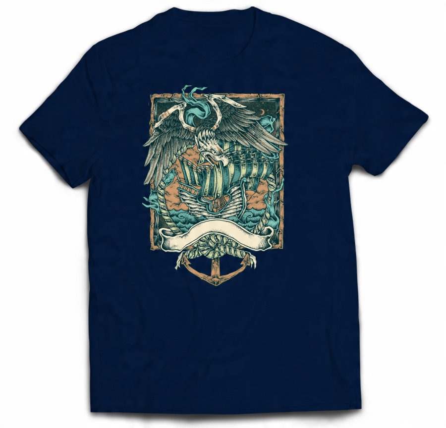

T-shirt Rebel Viking Boat Łódź Wikingów Łajba 4XL