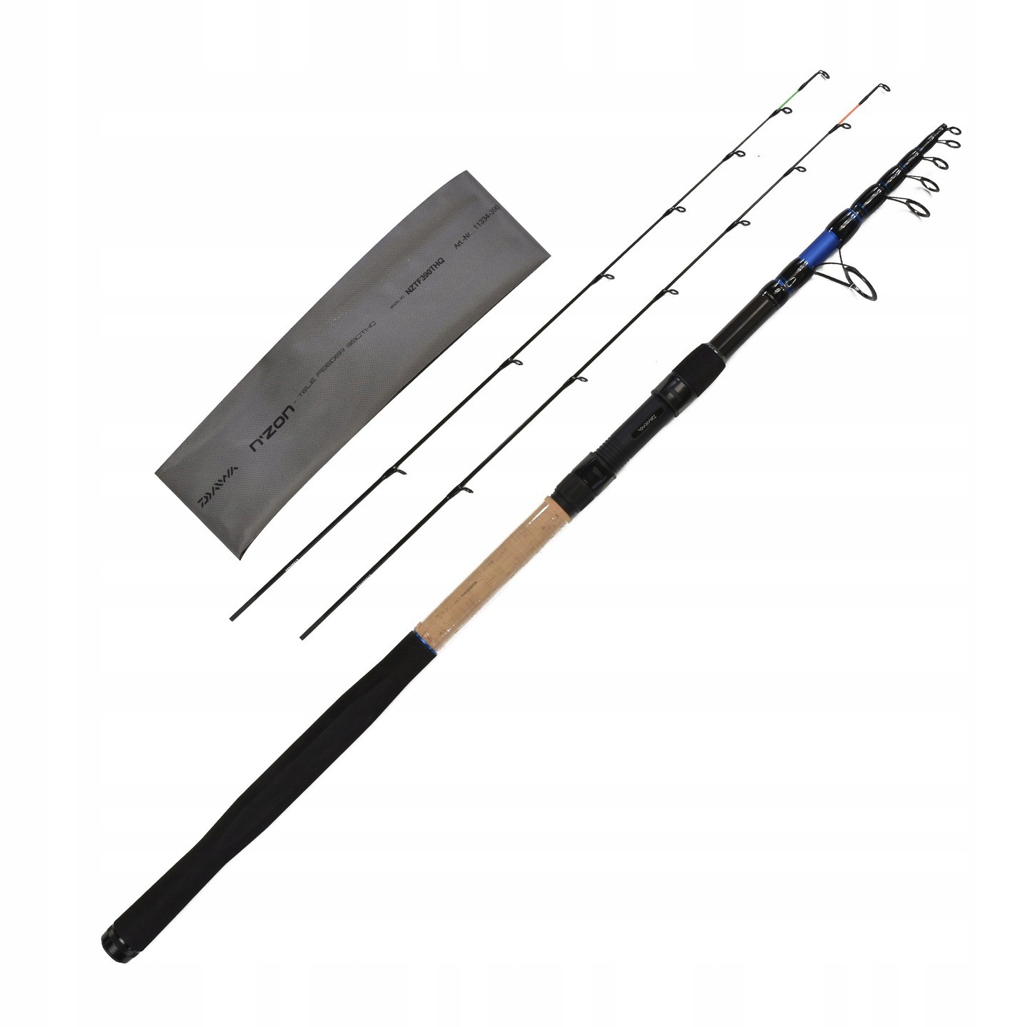 Wędka Daiwa N'zon Tele Feeder 3.90m 0-150g +2 drgające szczytówki 11334-390
