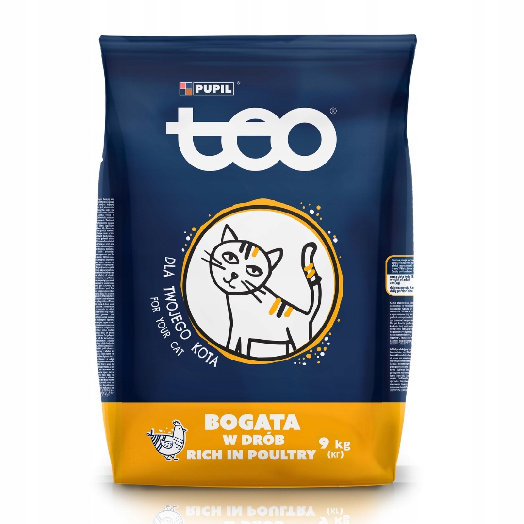 Teo Sucha Karma Dla Kota Bogata w Drób 32% Mięsa 9kg