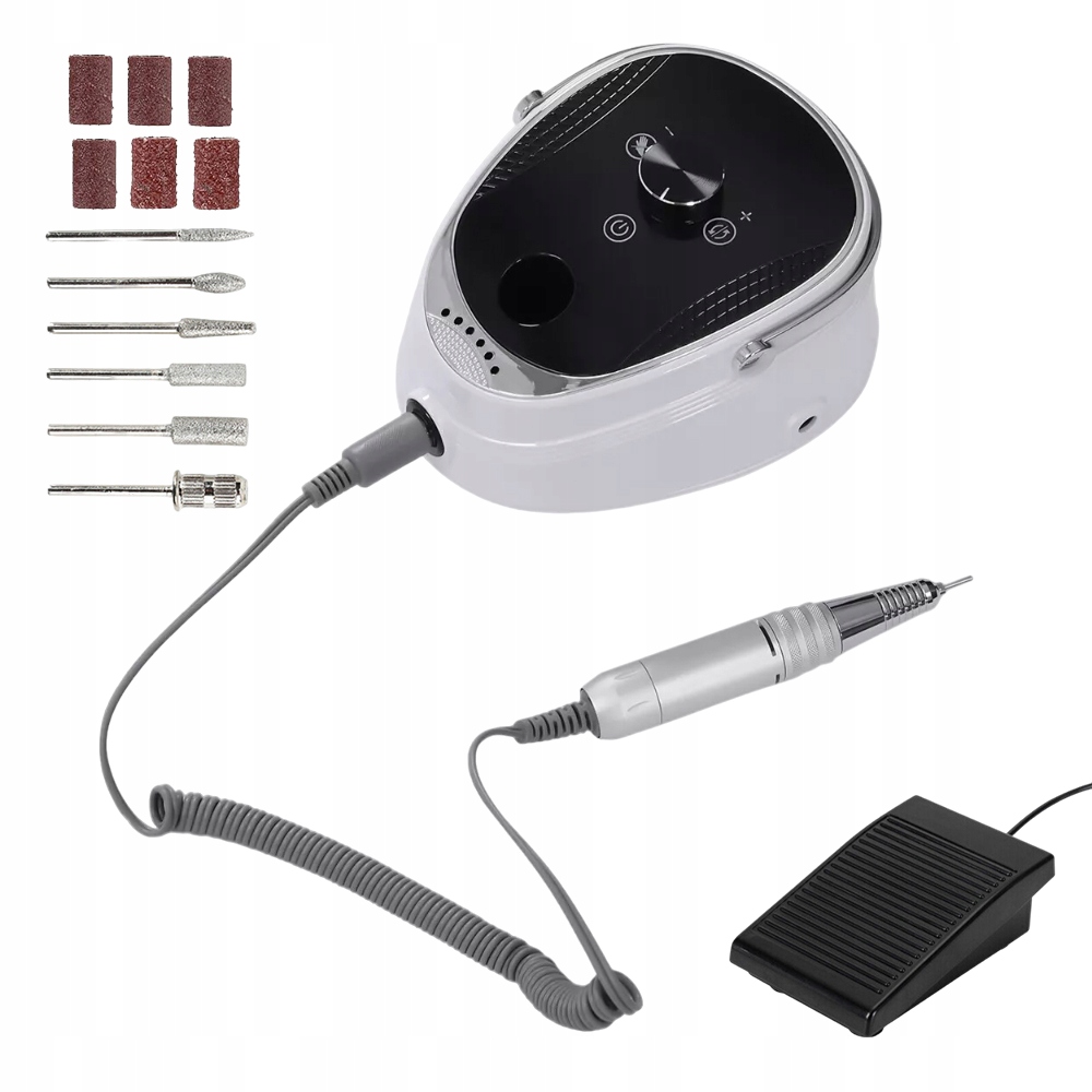 Přenosná Bruska Na Nehty Manikúra Výkonná 65 W 35000 Rpm Frézy