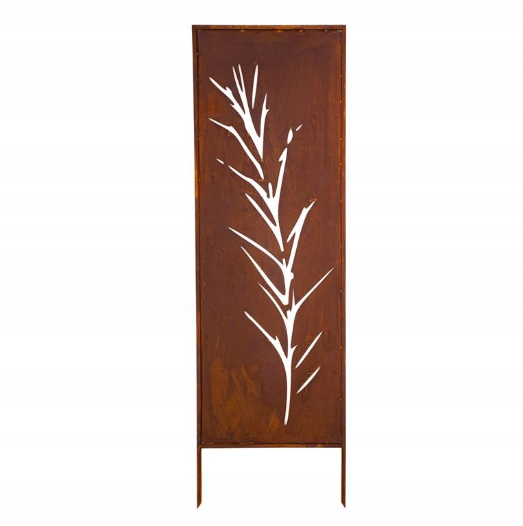 Zahradní Panel Trávy Cnc 160 X 50 Rezavá Brána Paraván Corten Kryt Terasy