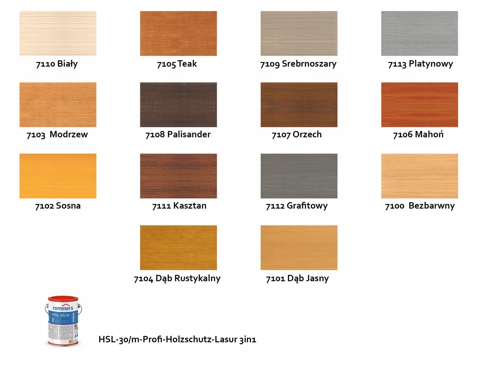 Remmers HSL-30 Profi HK-Lasur Pinia Modrzew 2,5L Przeznaczenie do drewna