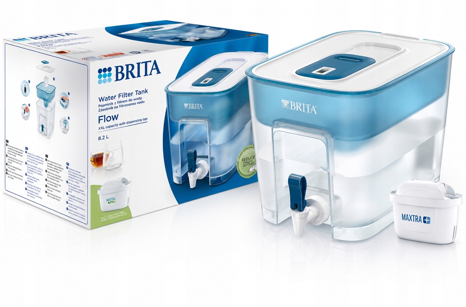 Filtrační Konvice vody Brita Flow 8,2L 1 filtr Maxtra Pro Pure Performance