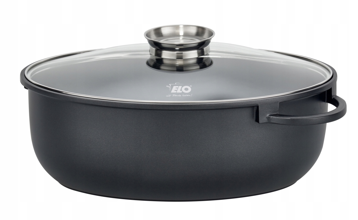 Oválný pekáč se skleněným víkem 38x25cm Alucast