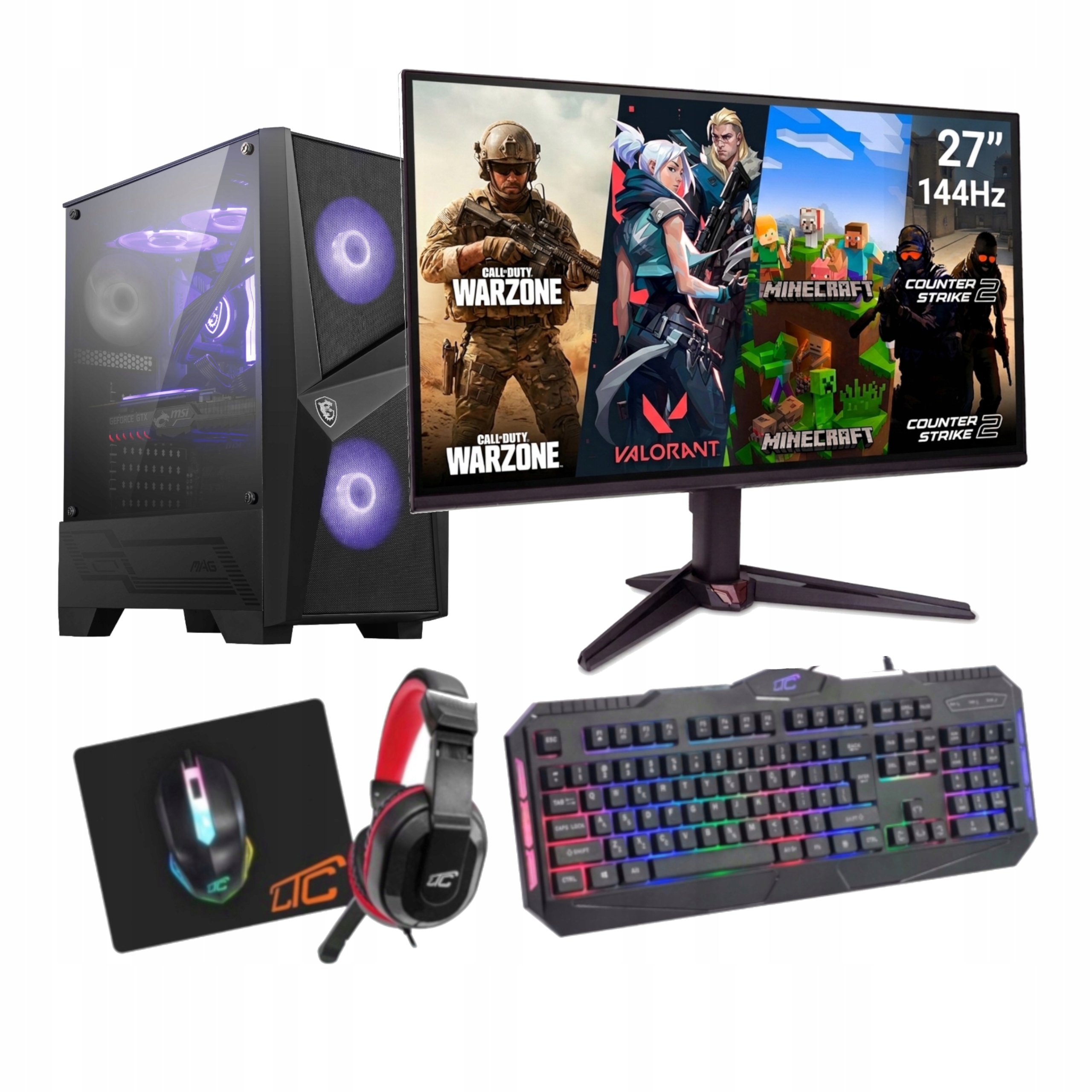 Zestaw Komputer Gamingowy Ryzen 7 l Vega 8 l 32GB l 1TB l Win 11 Pro 27"