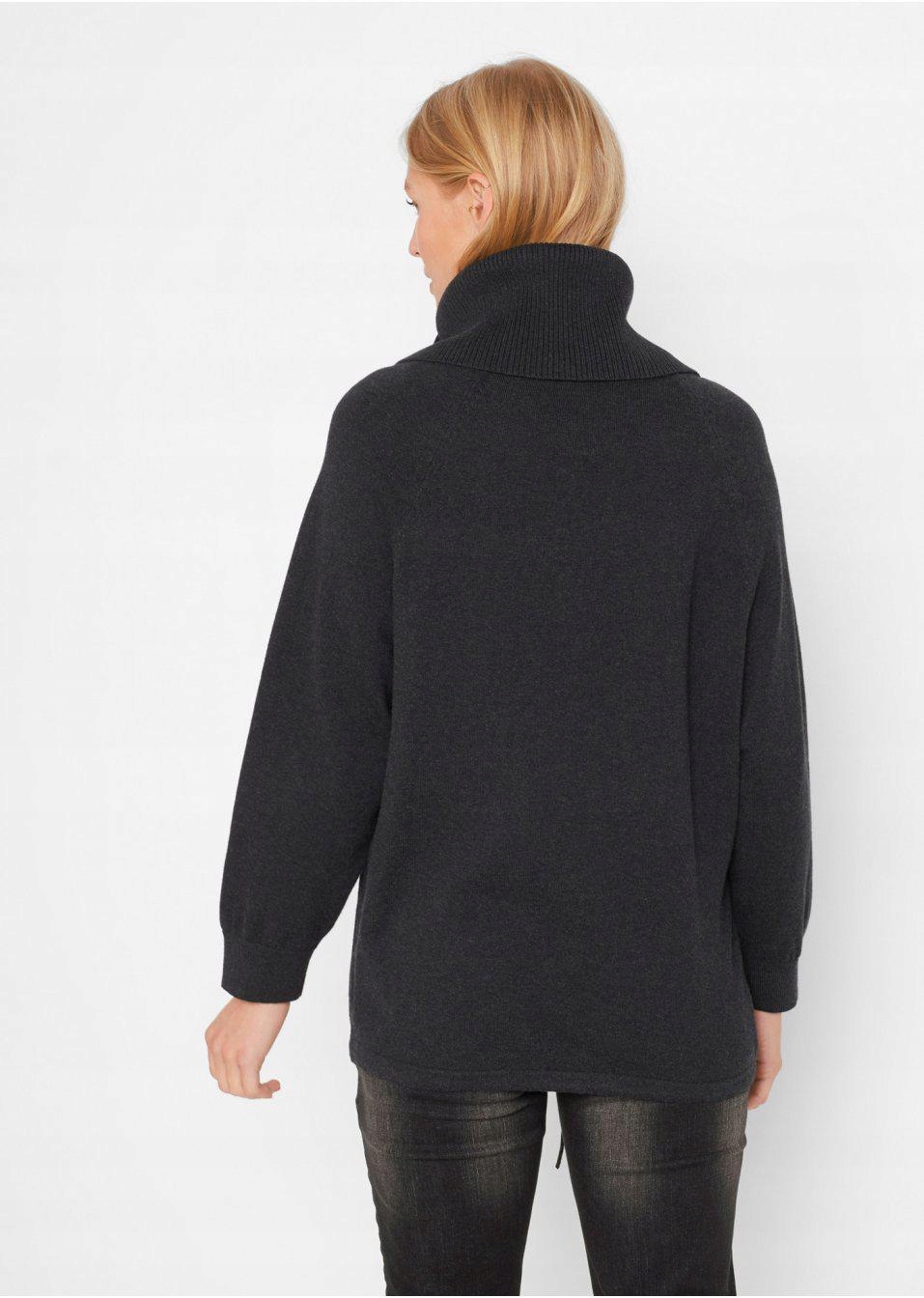 42 B.p.c cza _IY CIEMNOSZARY SWETER CIĄŻOWY Kolor czarny