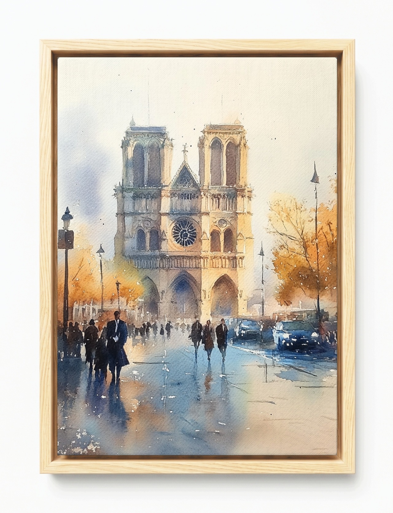 Obraz Rama American Box Architektura Město Paříž Katedrála Notre Dame 40x60