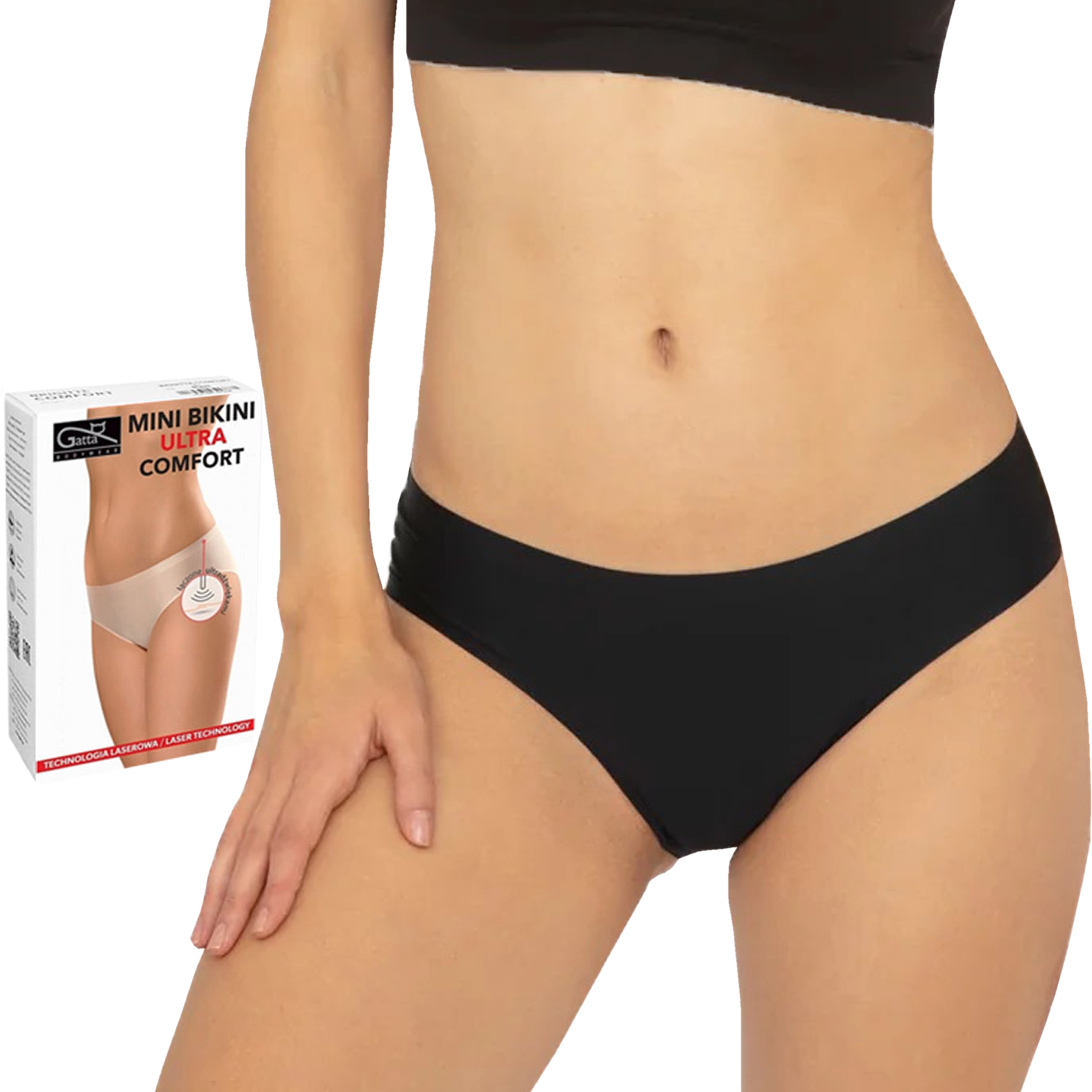 

Gatta Mini Bikini Comfort, bezszwowe Czarne, L