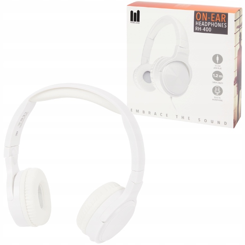 Słuchawki Nauszne RH-400 Składane Mikrofon Kabel 1,2 M Jack 3,5 MM