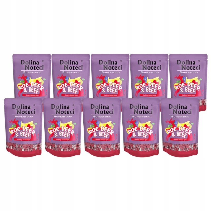 Mokré krmivo pro psy Dolina Noteci Superfood srnčí a hovězí maso 10 x 300 g