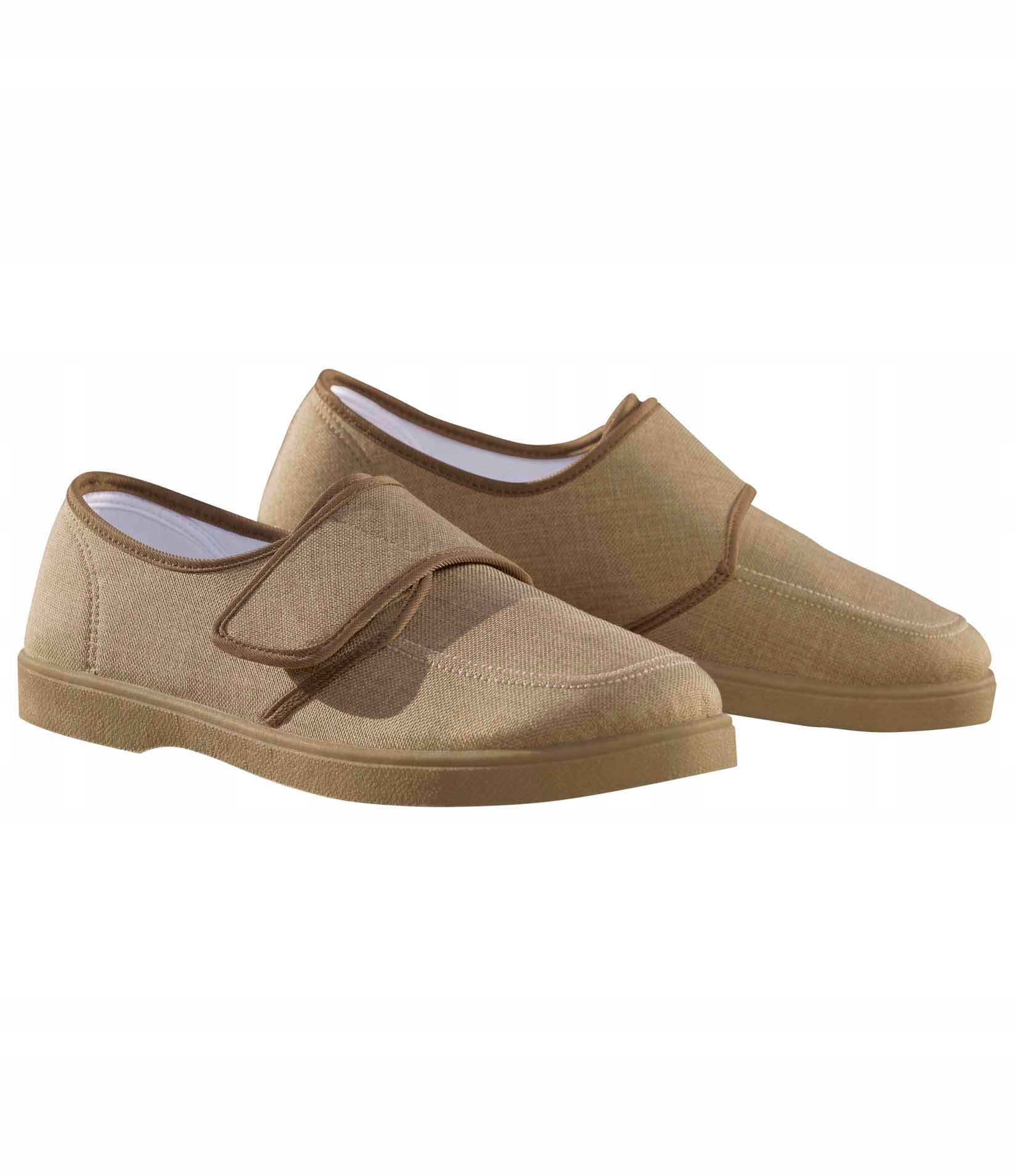

Buty Beżowe Letnie Męskie Na Rzepy 43 V0044