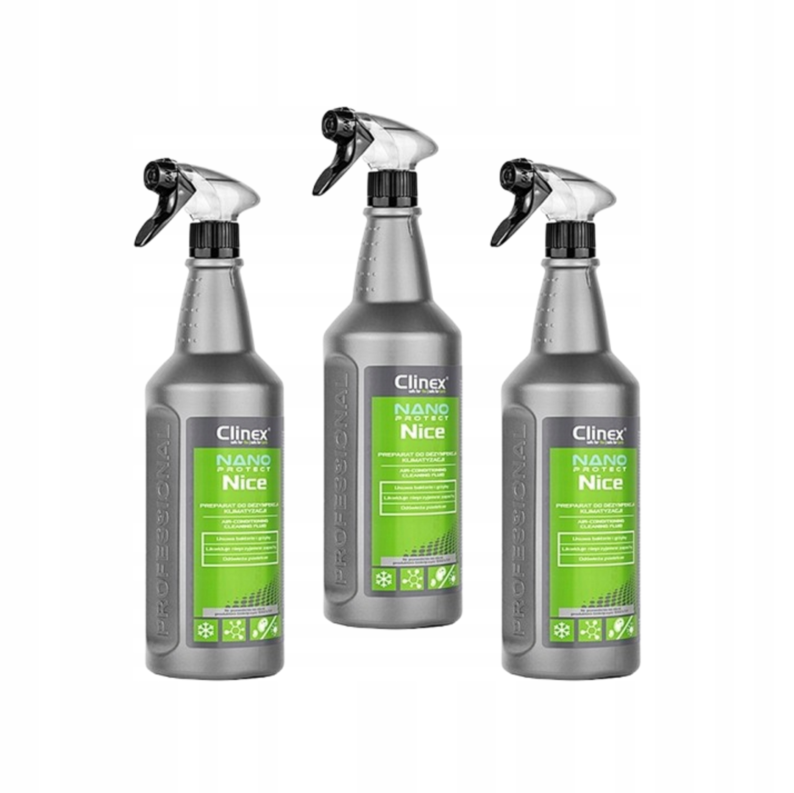 Preparat do czyszczenia klimatyzacji Clinex Silver Nice 1 Litr 3 sztuki