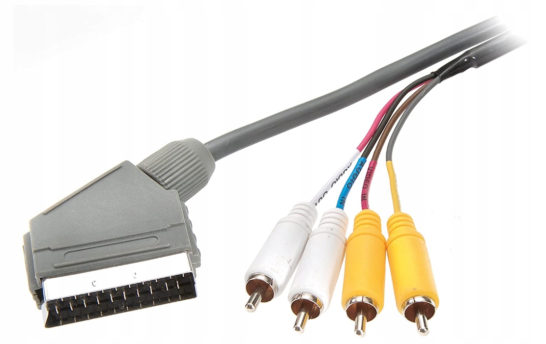 Teccus T995 Kabel Scart<->4xRCA 2m szary