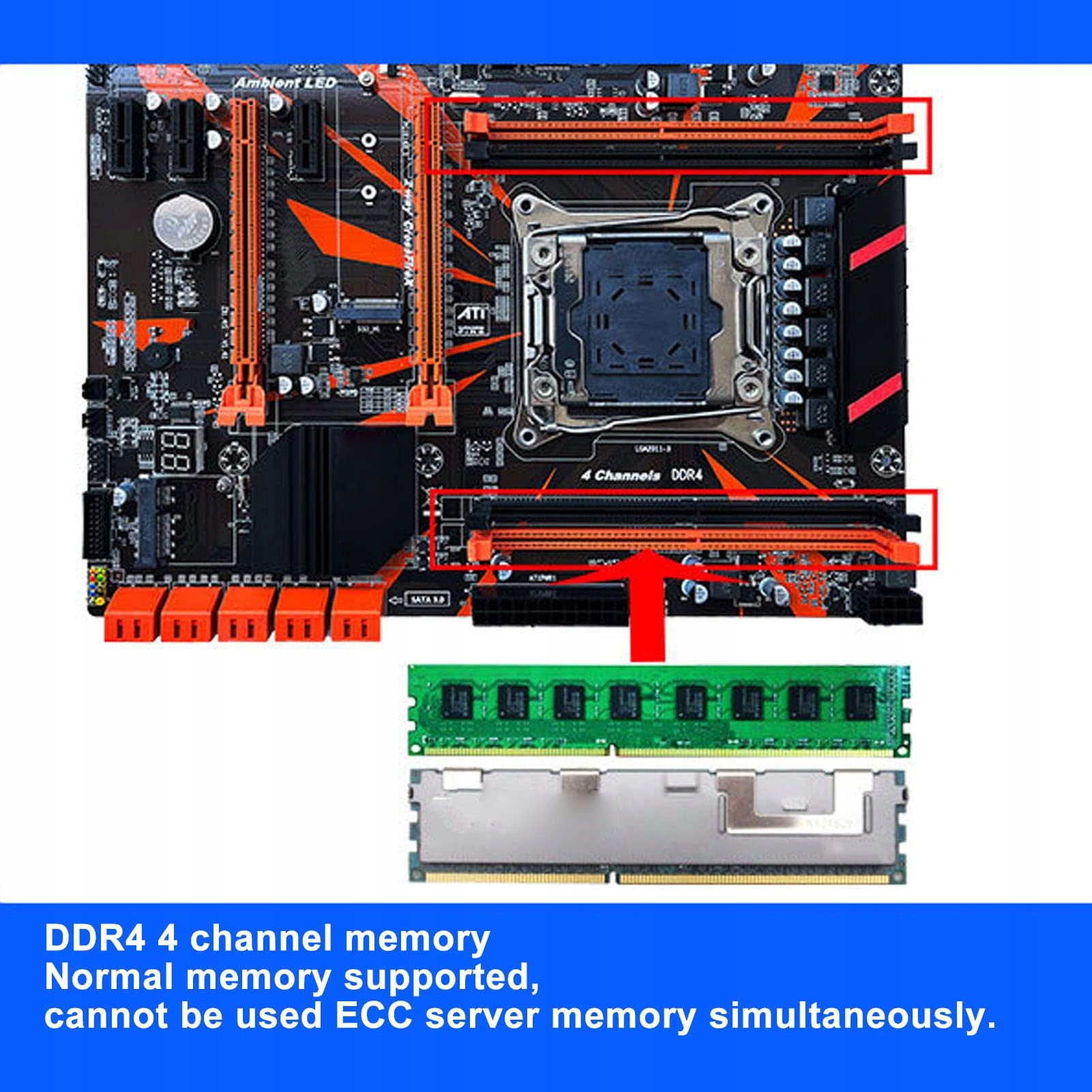 Płyta Główna Zestaw X99 LGA 2011-3 DDR4 WiFi Do PC DPOFIRS E5 2620 V3 — miniatura 6