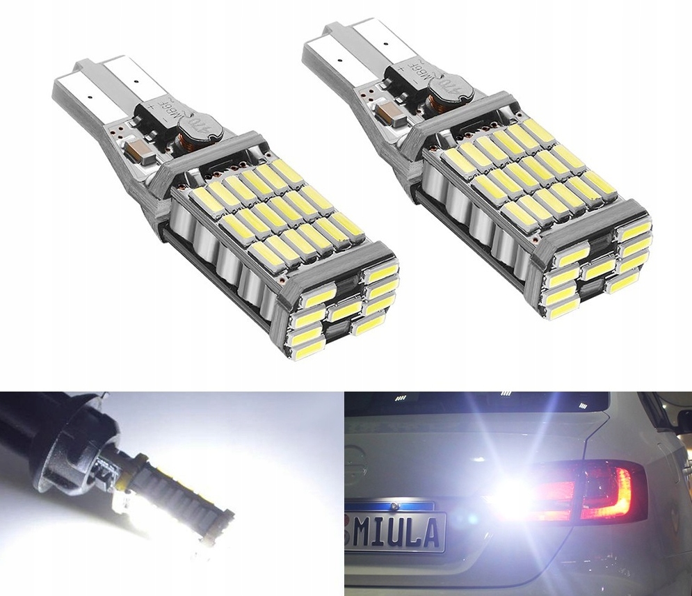ŻARÓWKA W5W 45 LED BIAŁE POZYCYJNE ŚWIATŁO T10 Producent części Inny