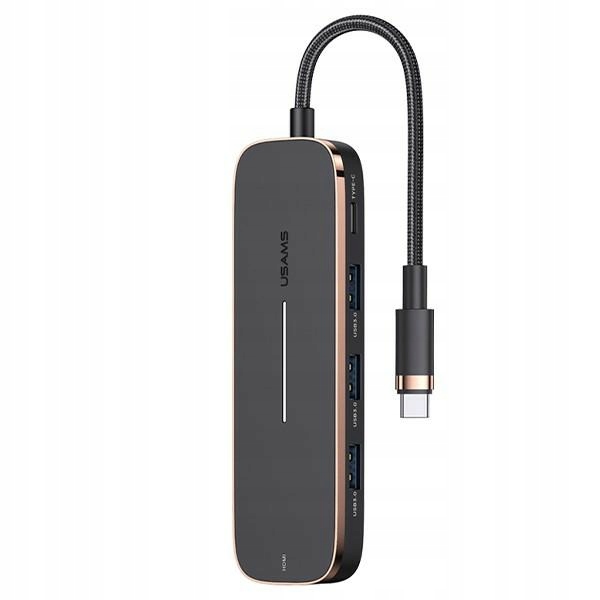 Adaptér Usams Hub 3xUSB Usb-c Hdmi černý SJ578HUB01