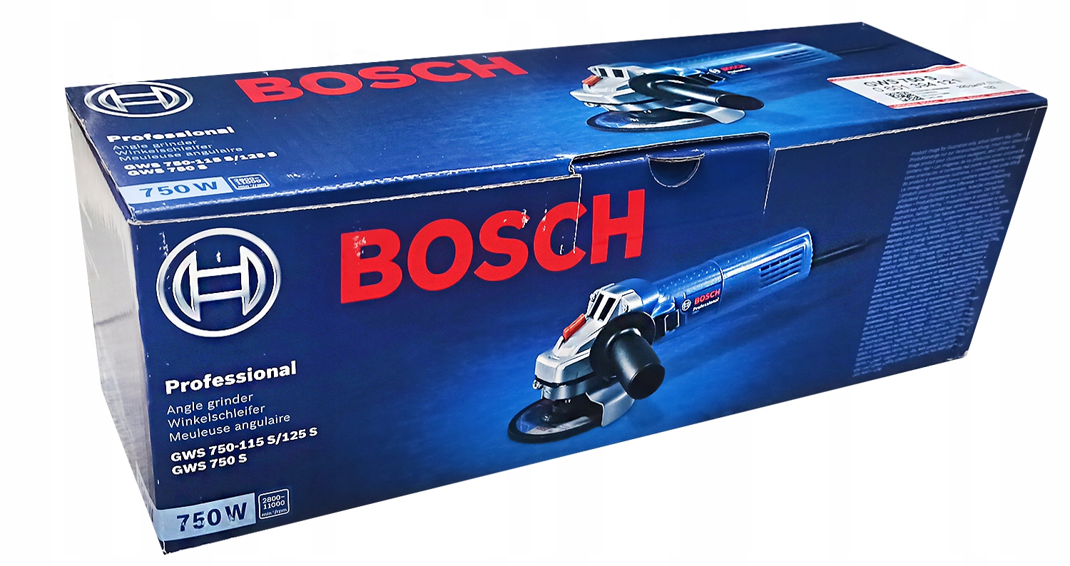SZLIFIERKA KĄTOWA GWS 750S BOSCH REGULACJA OBROTÓW Seria GWS 750