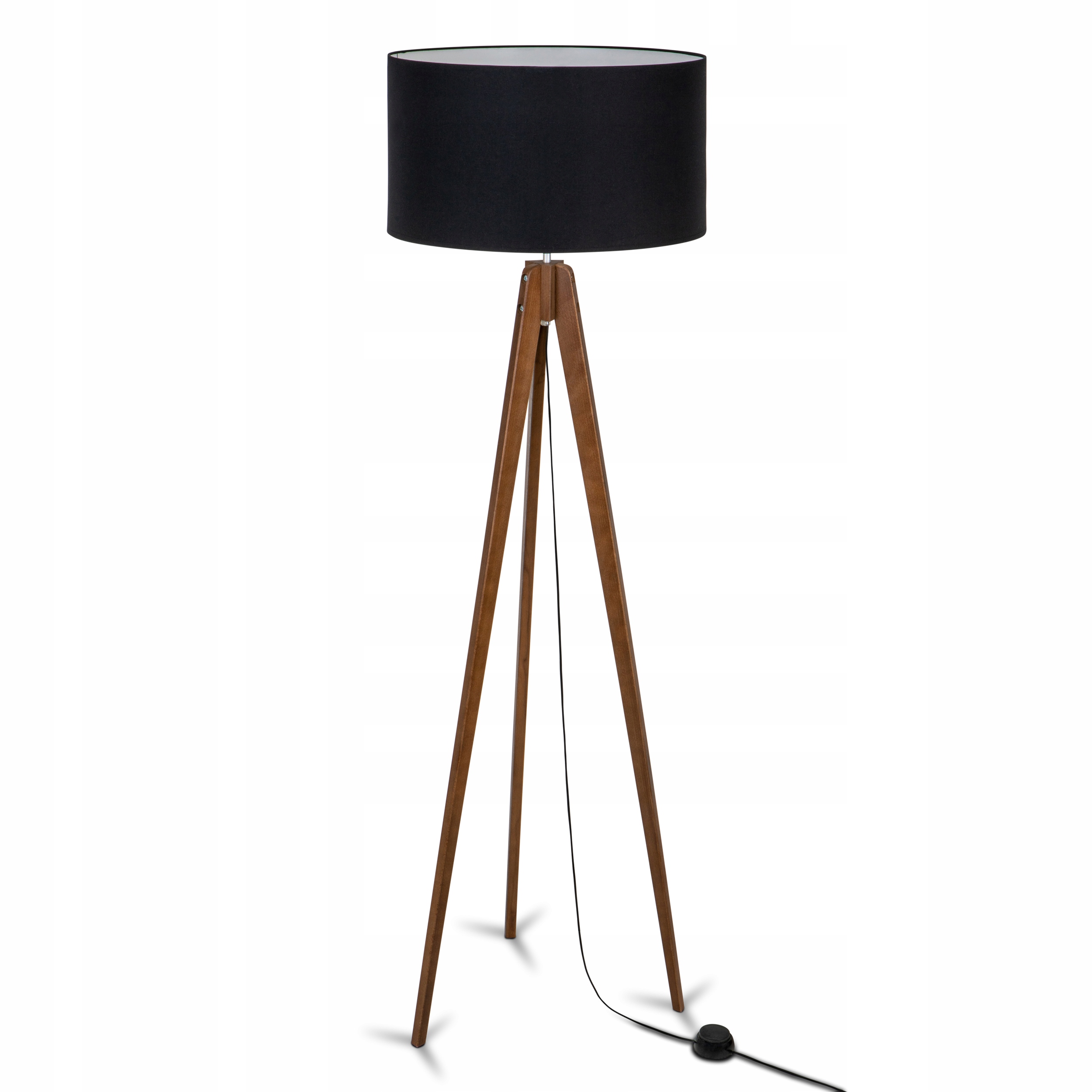 Lampa podłogowa stojąca trójnóg 145 cm abażur 45cm
