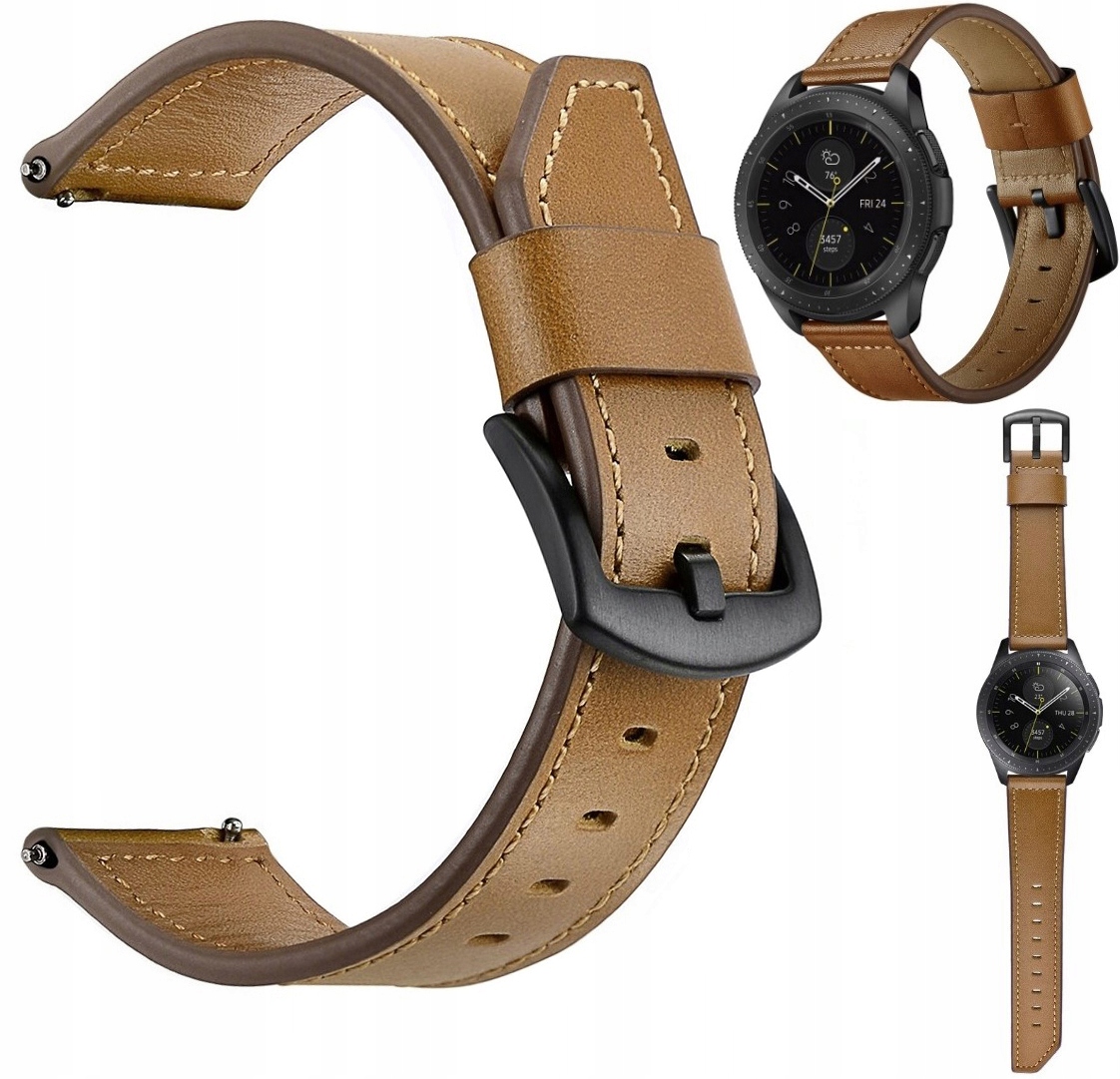 Skórzany Brązowy pasek Samsung Galaxy Watch 4 42mm Classic (Tech-Band)