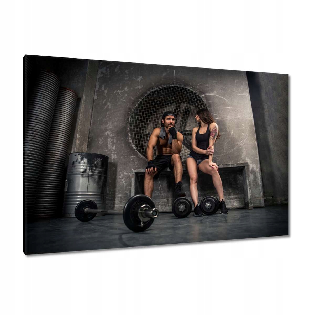 Obrazy 120x80 Zamilovaný pár v posilovně