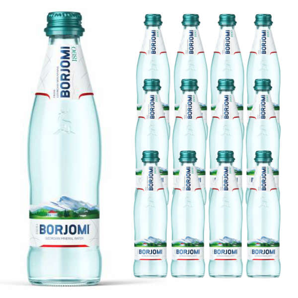 Levně Borjomi 12 x přírodní minerální voda Borjomi 330 ml sklo