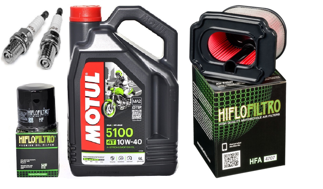 OLEJ MOTUL FILTRY ŚWIECE YAMAHA MT07 MT-07 14-19