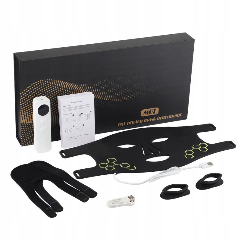 MASECZKA MASKA DO TWARZY 72-LED FOTONOWA UPIĘKSZAJĄCA ODMŁADZANIE SKÓRY Marka bez marki