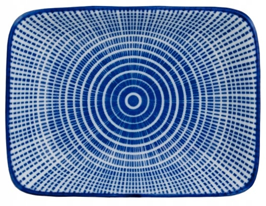 

Sosjerka prostokątna 10,5*7,5 cm Tokusa Blue China