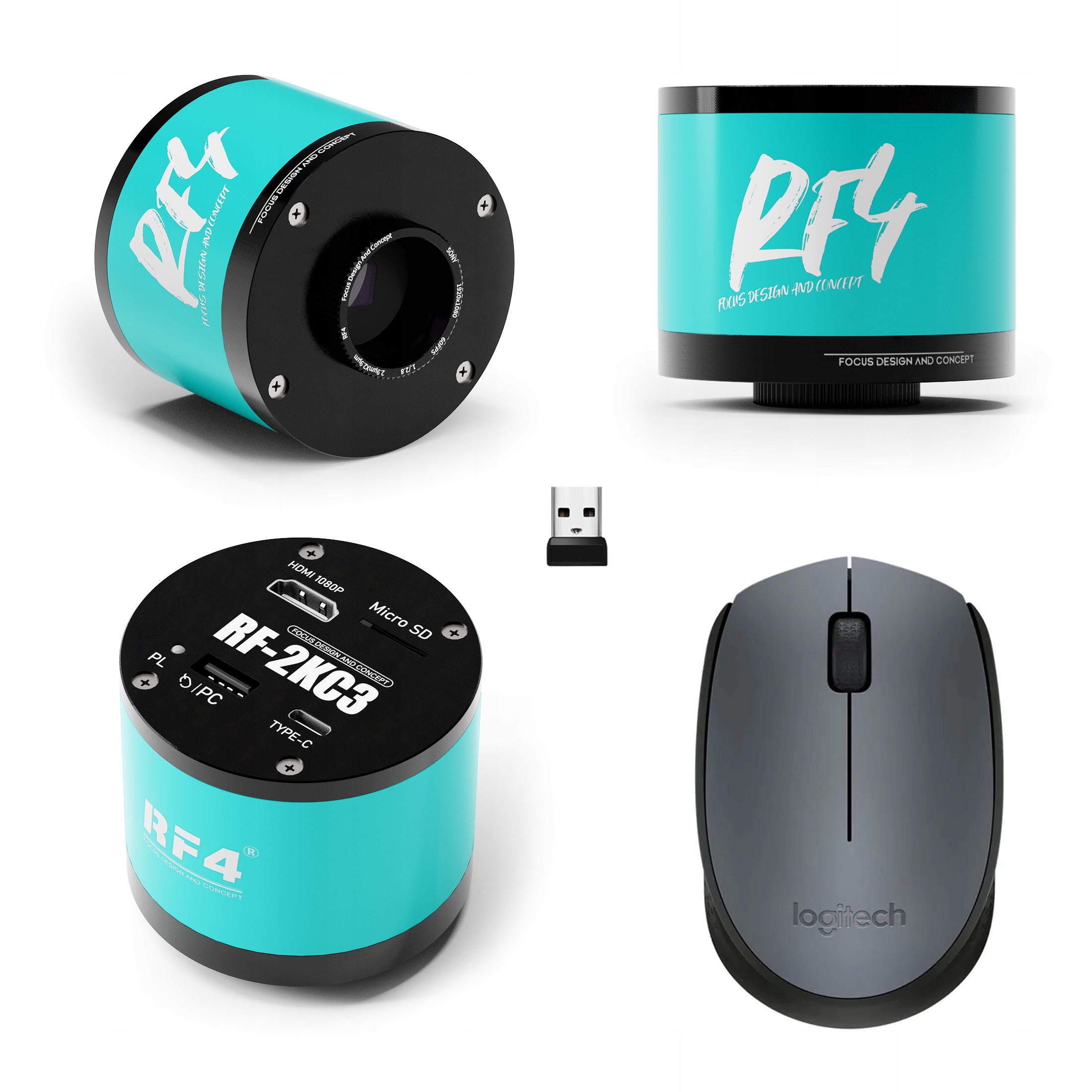 Digitální Kamera Pro Mikroskopy 2K Full Hd RF4 2KC3 S Dimenzováním Prvků