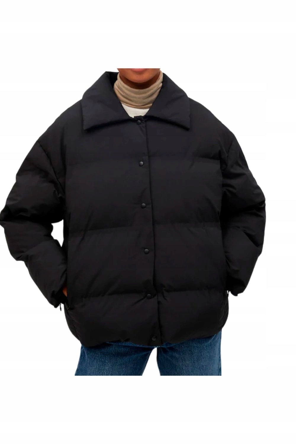 Dámská prošívaná zimní teplá péřová bunda Mango, černá, vel.