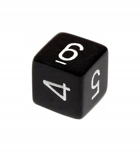 Kość RPG K6 kostka do gry czarna