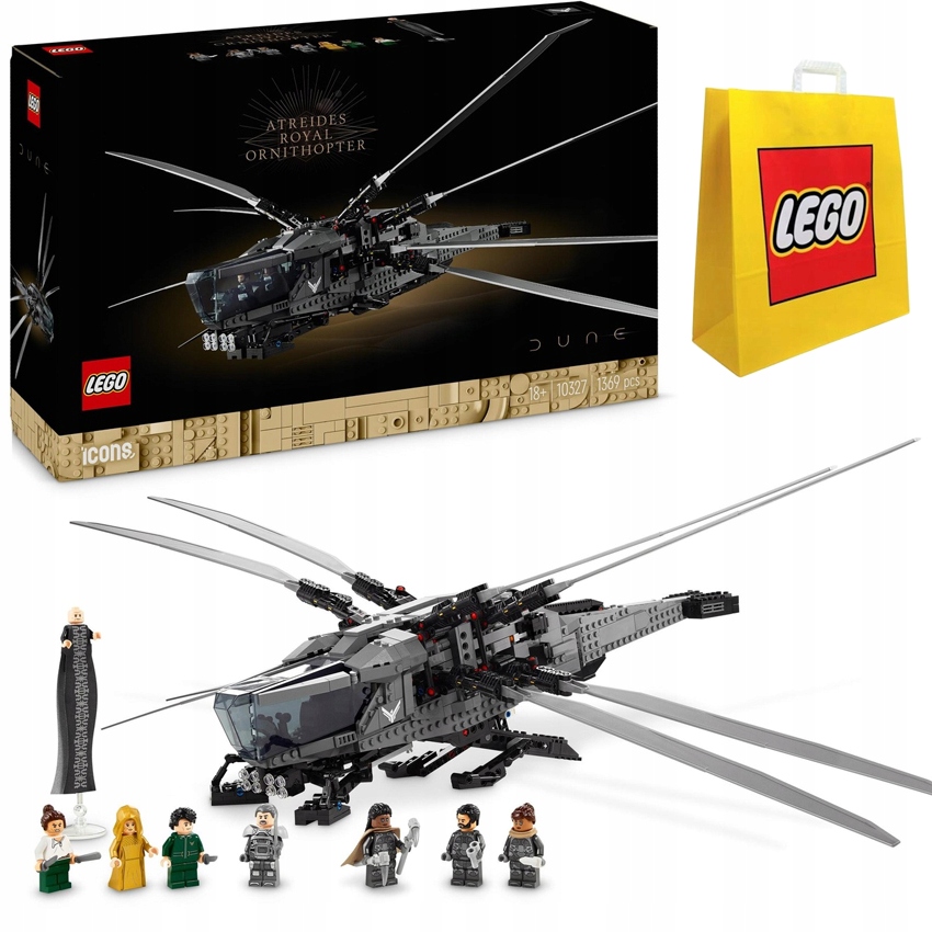 Lego 10327 Icons Diuna Atreides Royal Ornithopter velká Lego taška!