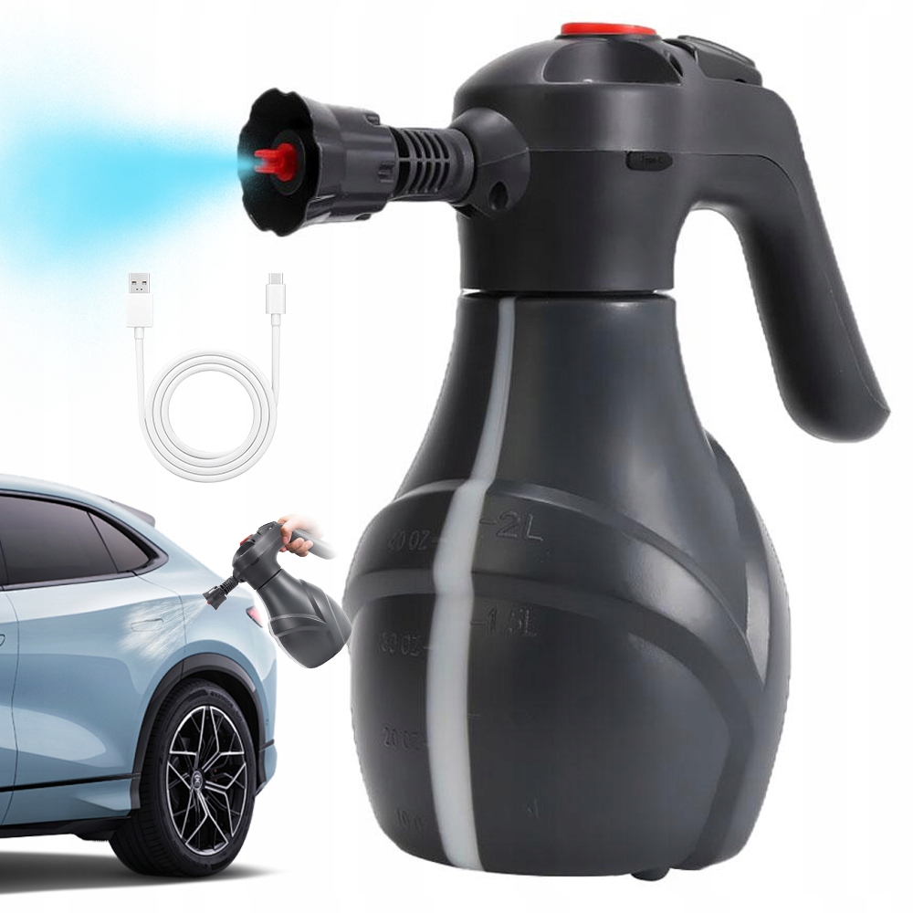 Elektrický Pěnový Postřikovač 2 L Pro Mytí Automobilů A Zavlažování Rostlin