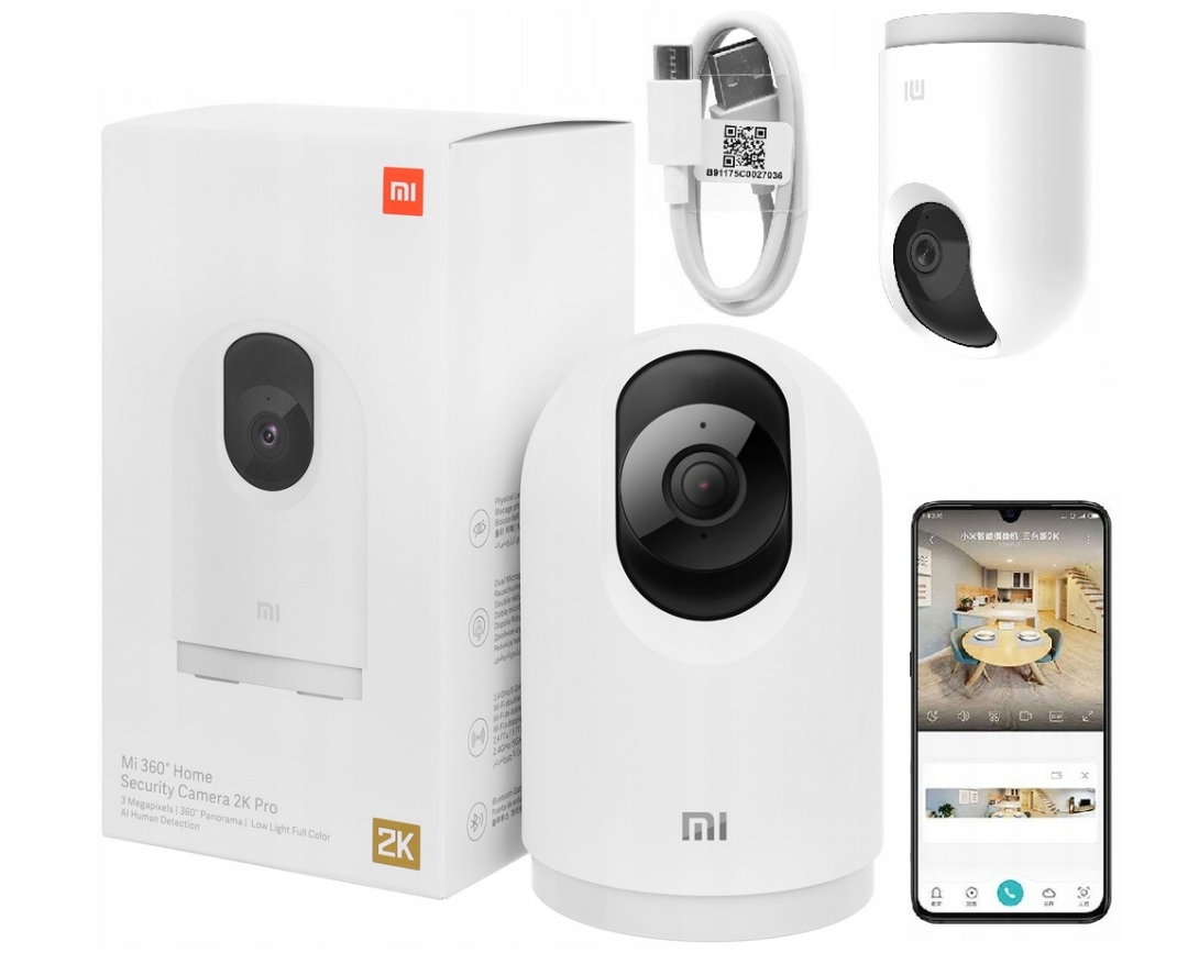 KAMERA DOMOWA XIAOMI KAMERKA OBROTOWA WI-FI 2K 360 BLUETOOTH MIKROFON SMART Jakość zapisu inna