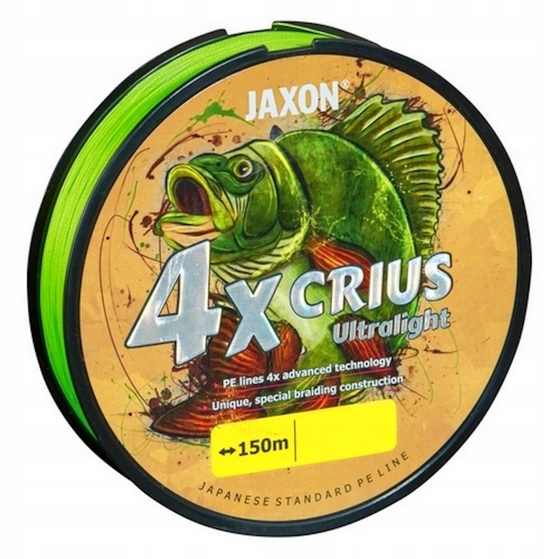 Plecionka Jaxon Crius 4x Ultralight Flash Fluo 0.042mm Ryby Do 2kg 150m