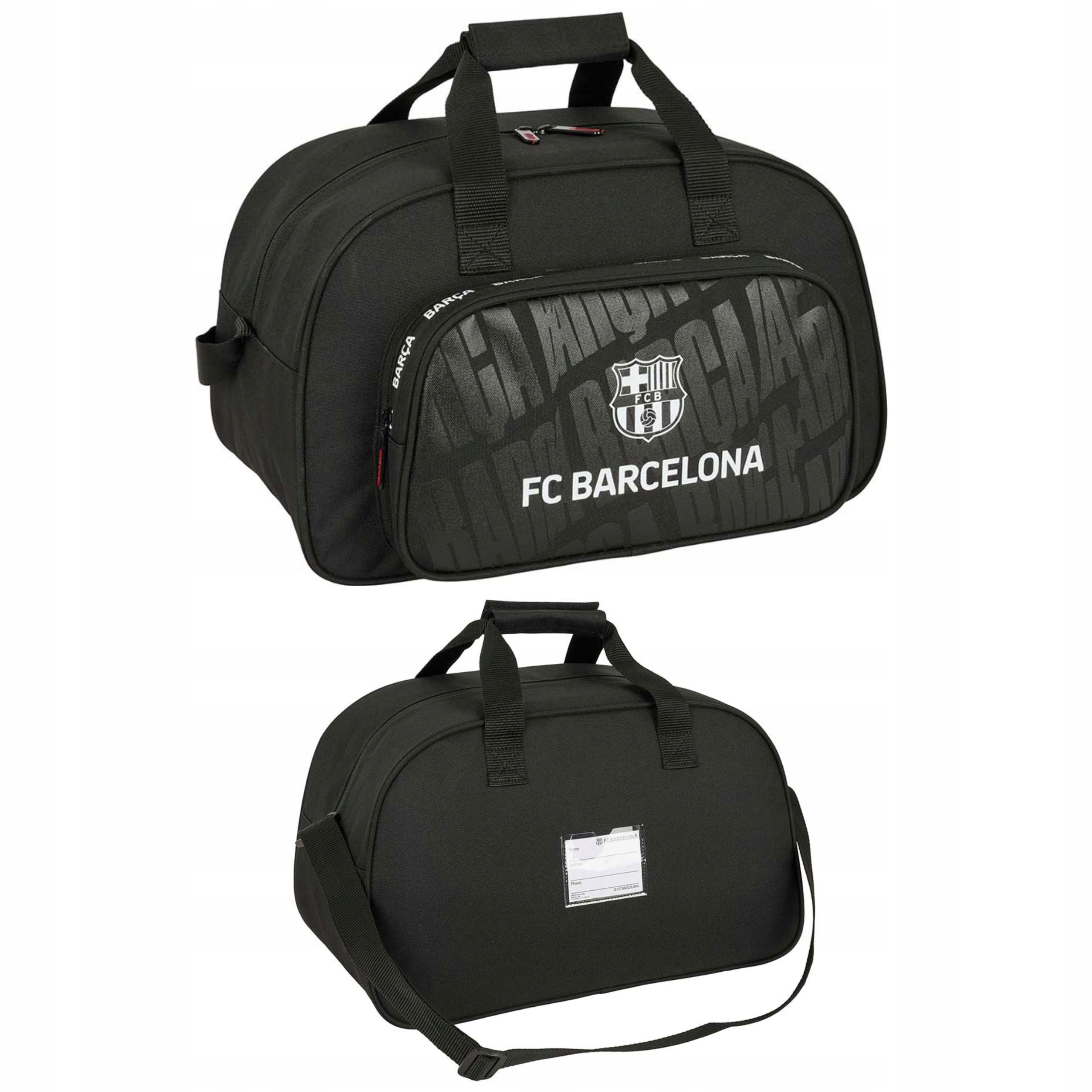 Torba Sportowa Na Trening Piłkarska Fc Barcelona Podróżna Treningowa Czarna