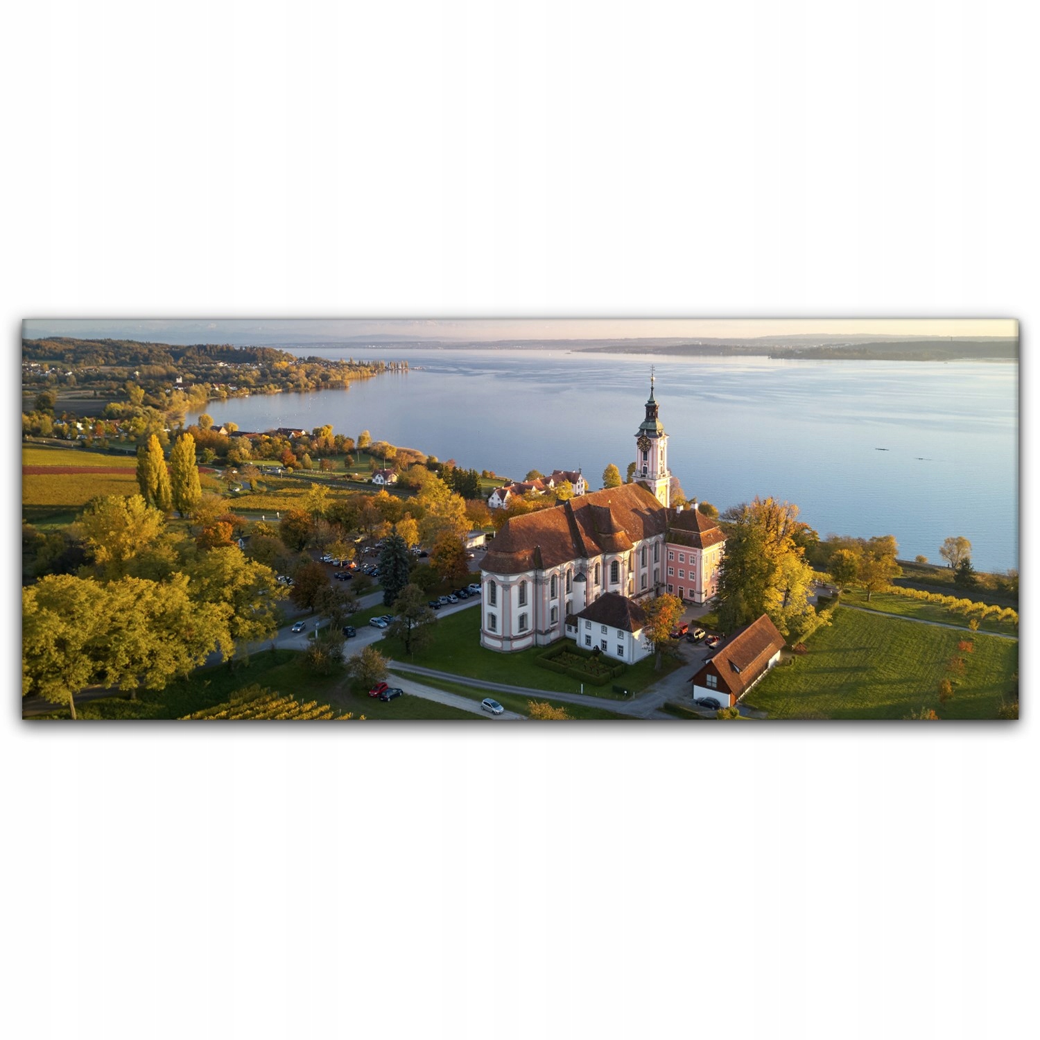 

Obraz płótno z foto 125x50 Kościół Morze Krajobraz